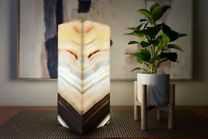 Onyx Lamp / Desk Lamp / Onyx Light / Table Lamp / Stone Lamp / Home Lighting - Picture 1 of 10