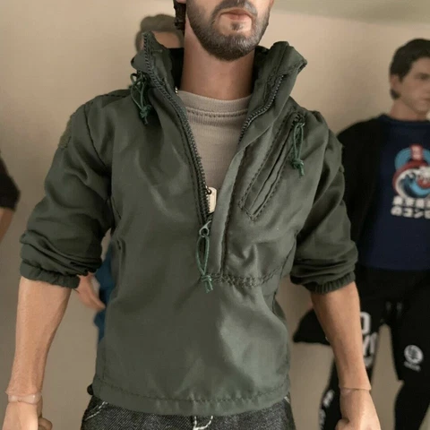 A3-03-1 1/6th Scale Green Coat Model For 12" Action Figure Cover