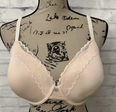 Natori Size 36DD Bra Refined Contour Underwire With Lace Trim Beige 7313219 - Image 1 of 4