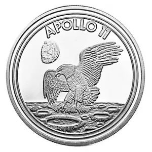 1969-2019 Apollo 11 50th Anniversary 1-oz .999 Fine Silver Round - Picture 1 of 2