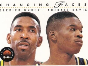 DERRICK MCKEY ANTONIO DAVIS CHANGING FACES SKYBOX PREMIUM 1994-95 PACERS - Picture 1 of 2