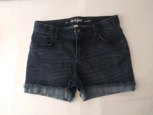 Cat & Jack Size XL (14/16) Girls Super Stretch Short Blue Jeans. Fold Back Hem - Picture 1 of 9