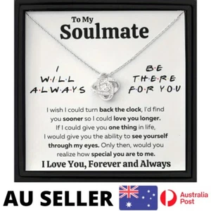 To My Soulmate Rhinestone Pendant Necklace - AU Stock - Bild 1 von 5