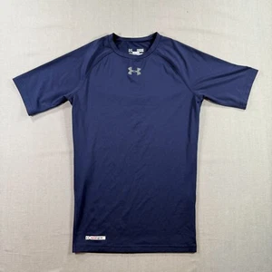 Under Armour Kurzarm Kompressionsshirt Herren mittelblau HeatGear Stretch - Bild 1 von 8