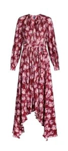 Scoop Womens Long Sleeve V Neck Pleated Handkerchief Hem Maxi Dress Size XXL - Picture 1 of 17