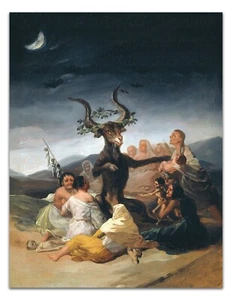 "Witches Sabbath" de Francisco Goya - Impresión de arte oculto oscuro, decoración de pared macabra - Imagen 1 de 3
