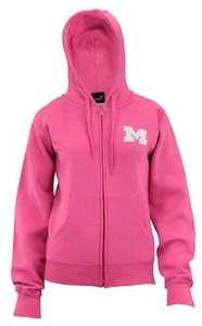 Outerstuff NCAA Women's Michigan Wolverines Zip Up Hoodie, Pink - Picture 1 of 6