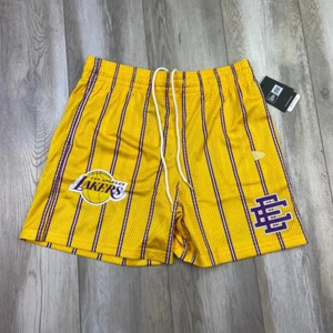 Eric Emanuel Los Angeles Lakers Shorts Mens Purple Yellow Basketball Men NEW - Picture 1 of 12