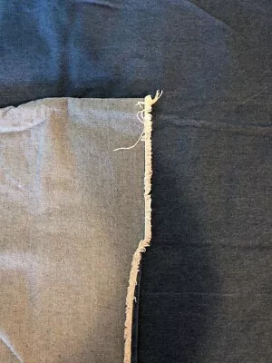 Thick Denim Dark Blue Fabric 68" L x 60" W No Stretch NOS - Image 1 of 3