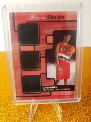 Camiseta deportiva 2007-08 Bowman Relics triple bronce #GO Greg Oden/99 Foto 1 de 2