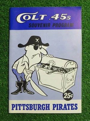 HOUSTON COLT .45s 1964 PROGRAM vs PITTSBURGH PIRATES Mazeroski Clemente Stargell - Image 1 of 4