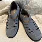 Drew Slate Gray Suede Ginger Comfort Fisherman Cut Out Shoes Women 10M