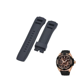 Velatura SRH020P1 22mm Black Rubber Watch Strap For Seiko - Picture 1 of 7