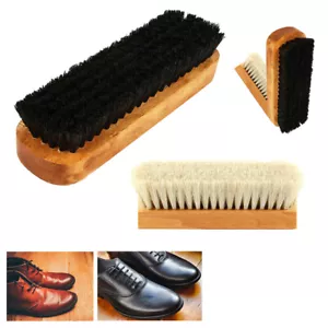 4X Wood Brush Shoe Shine Polish Applicator Buffing Boot Purse Care Clean Wax New - Picture 1 of 1