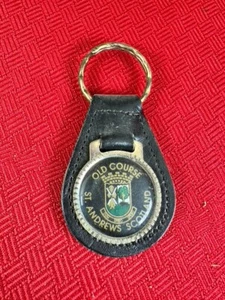 Llavero de golf de colección St. Andrews Escocia Old Course cuero negro y metal regalo - Imagen 1 de 5