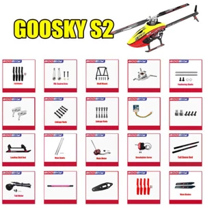 Goosky S2 Helicopter Spare Parts Tail Boom Main Blade Shaft Canopy Linkage Balls - Picture 1 of 36