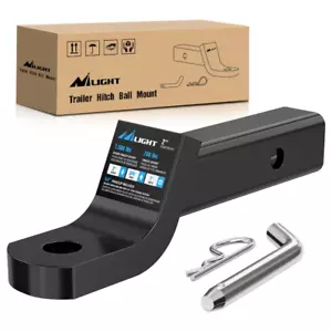 Nilight Trailer Hitch Ball Mount with 5/8in Hitch Pin Clip Fits 2in Receiver - Picture 1 of 9