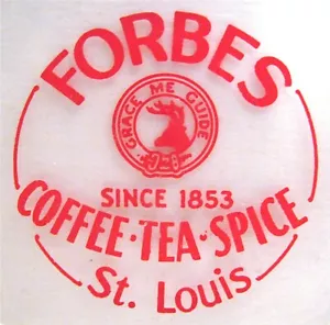 Forbes Coffee Tea Spice Company Since 1853 Advertising Glass Ashtray St Louis Mo - Picture 1 of 2