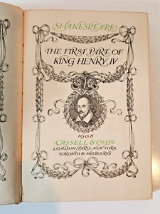Vintage 1908 Hardcover Book "King Henry IV - PART I" by William Shakespeare - Picture 1 of 8