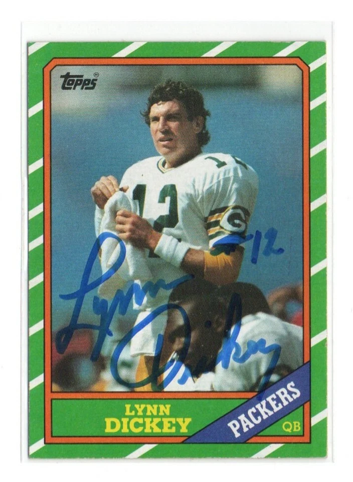 LYNN DICKEY 1986 TOPPS GREEN BAY PACKERS   IP/TTM AUTOGRAPH AUTO - Image 1 of 1