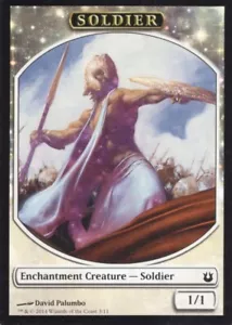 4X SOLDIER TOKEN 3/11 BORN OF THE GODS MTG MAGIC NM X4 - Picture 1 of 1