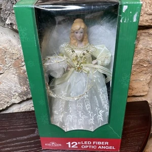 Kurt Adler LED Fiber Optic Angel Tree Topper 12" New - Picture 1 of 7