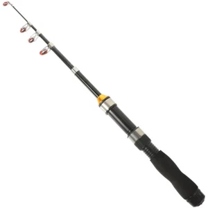 Mini Canna Telescopica Attrezzatura da Pesca Palo Mare Viaggio Bambino Portatile Set Forniture - Foto 1 di 12