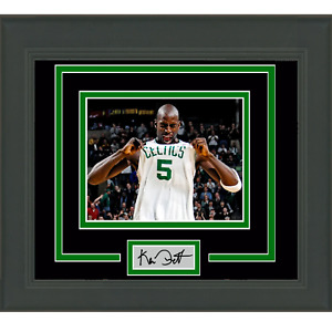 Framed Kevin Garnett Facsimile Laser Engraved Signature Auto Celtics 15x16 Photo