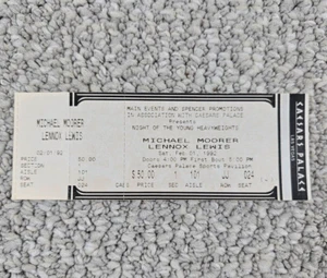 Feb 01, 1992 Michael Moorer vs. Lennox Lewis Boxing Full Ticket Caesar's Palace - Picture 1 of 2