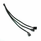 4Pin PWM Fan Cable Cooling 1 to 3 Ways Splitter Sleeved Extension Braided Cable