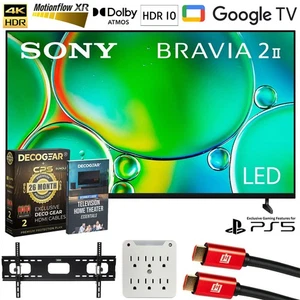 Sony BRAVIA 2 II 55" 4K HDR Smart LED Google TV 2025 + Extended Protection Plan - Picture 1 of 12
