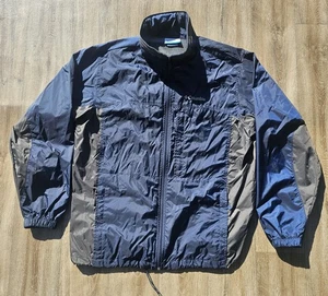 Columbia Herren Gr. Large Jacke Windbreaker blau grau durchgehender Reißverschluss - Bild 1 von 8