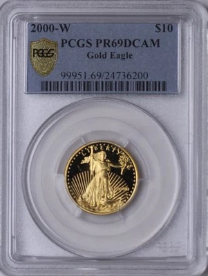 2000-W $10 Fine Gold American Eagle PCGS PR69DCAM - Image 1 of 2