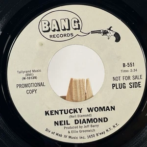 NEIL DIAMOND 45 RPM KENTUCKY WOMAN / THE TIME IS NOW—EX - Picture 1 of 5
