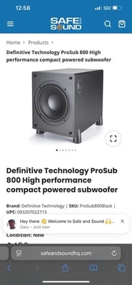 Definitive Technology Powerfield 8” PowerSubwoofer  700 Watt - Image 1 of 2