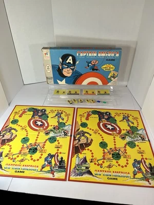 Vintage 1966 Captain America Board Game Incomplete-Extra GAME BOARD-READ! - Image 1 of 4