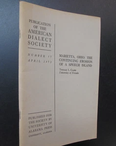 Language Linguistics Marietta Ohio Erosion of a Speech Island Dialect OH 1972 - Imagen 1 de 2