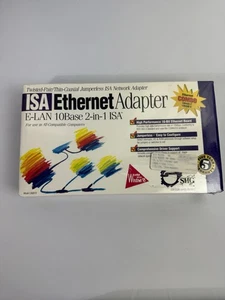 Vintage SIIG ISA Ethernet Adapter E-LAN 10Base 2-in-1 CN015 New Sealed Box - Picture 1 of 3