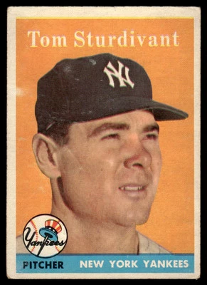 1958 Topps Tom Sturdivant New York Yankees #127 - Image 1 of 2