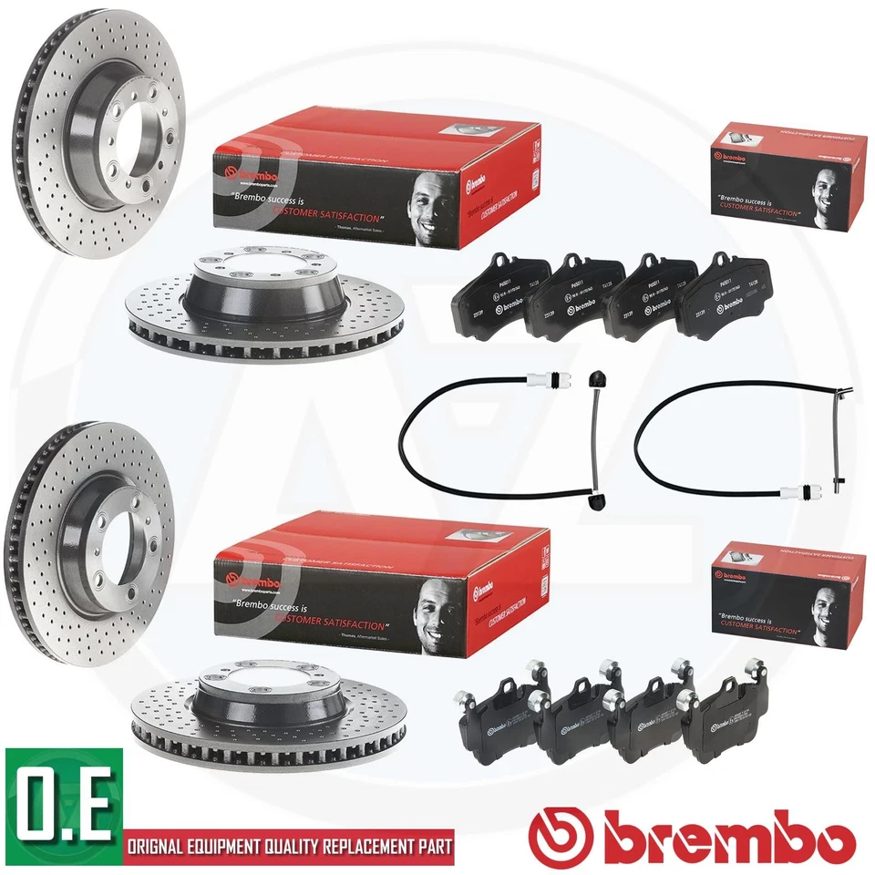 PASTILLAS DE DISCO DE FRENO TRASERO DELANTERO PARA PORSCHE BOXSTER CAYMAN CARRERA SENSORES 330mm Foto 1 de 1