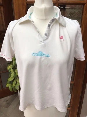 Vintage Ladies White Golf Top Size 14 By Alice Collins - Image 1 of 4