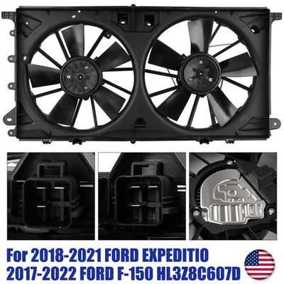 Radiator Cooling Fan for 2016-2022 Ford F-150 V6 V8 18-21 Expedition Navigator Foto 1 de 4