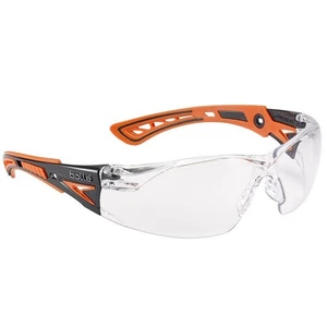 Bolle RUSH+ Clear Platinum Coated Safety Glasses [Orange Arms] - Picture 1 of 1