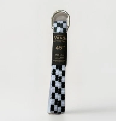 "Cordones planos a cuadros blanco y negro 45"" Vans Off The Wall NUEVO Foto 1 de 3