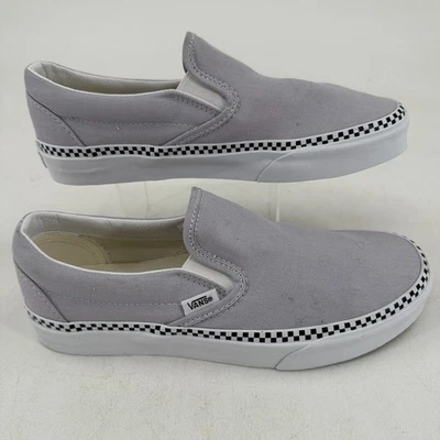 Vans Off the Wall Shoes WOMENS Gray White Checkerboard Slip On Sneakers SIZE 8.5 - Image 1 of 4