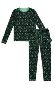NWT~MINECRAFT CREEPER Insulating Warm Underwear Pants Top Set Size L (10/12) - Picture 1 of 1