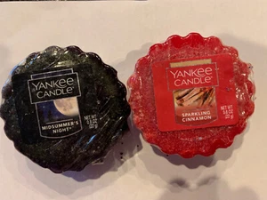 New Yankee Candle wax melts tarts lot Of 2 Cinnamon & Midsummer’s Night - Picture 1 of 4