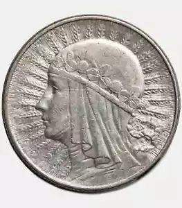 1933 Polish Poland silver coin 5 Zlotych – Queen Jadwiga, XF - Picture 1 of 3