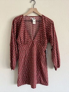 New Amuse society women's Spotted XS V-neck Dress - Picture 1 of 7