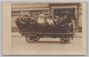 RPPC Denver CO Colorado - Tour Bus - Touring Denver - Real Photo Postcard c1907 - Picture 1 of 2
